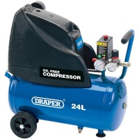DRAPER 24L 230V 1.1kW Oil-Free Air Compressor £159.95